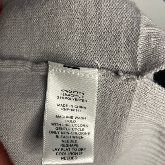 Women's Gray Open Front Long Cardigan Sweater L - Picture 4 of 6